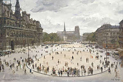 Постер Лефорт Жан Le Place de Hotel d'Ville, Paris Постер Лефорт Жан Le Place de Hotel d'Ville, Paris