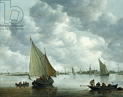 Постер Гойен Ян Fishingboat in an Estuary, 1655 Постер Гойен Ян Fishingboat in an Estuary, 1655