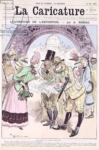The Opening of the Universal Exhibition of 1889, from 'La Caricature', 11th May 1889