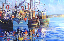 Постер Дисент Мартин (совр) Fishing boats, 2001 Постер Дисент Мартин (совр) Fishing boats, 2001