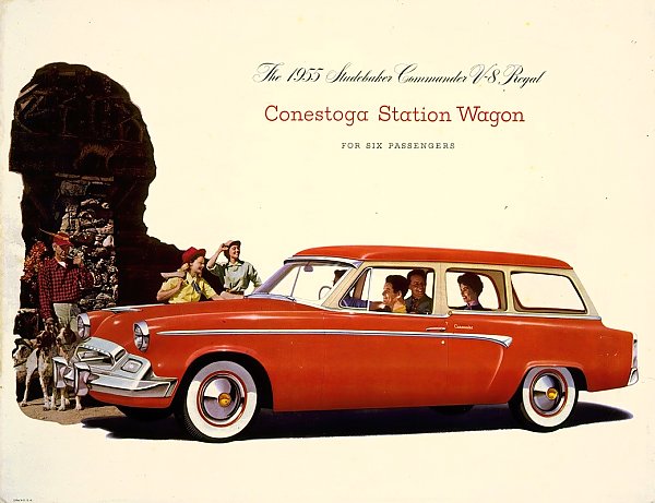 The 1955 Studebaker Commander V-8 Regal Conestoga station wagon for six passengers