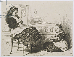 Постер Милле Джон Эверетт The Baby House, number 9 from a series of etchings for the Art Union of London by the Etching Club Постер Милле Джон Эверетт The Baby House, number 9 from a series of etchings for the Art Union of London by the Etching Club