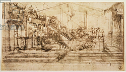 Постер Леонардо да Винчи (Leonardo da Vinci) Perspective Study for the Background of The Adoration of the Magi Постер Леонардо да Винчи (Leonardo da Vinci) Perspective Study for the Background of The Adoration of the Magi