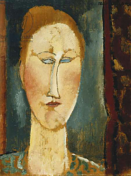Постер Модильяни Амедео (Amedeo Modigliani) Head of a Woman with Red Hair; Tete de Femme aux Cheveux Rouges, Постер Модильяни Амедео (Amedeo Modigliani) Head of a Woman with Red Hair; Tete de Femme aux Cheveux Rouges,