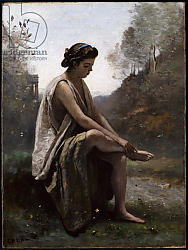 Постер Коро Жан (Jean-Baptiste Corot) The Wounded Eurydice, c.1868-70 Постер Коро Жан (Jean-Baptiste Corot) The Wounded Eurydice, c.1868-70
