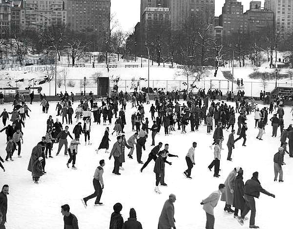 Ice Skating In Central Park, 1952