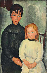 Постер Модильяни Амедео (Amedeo Modigliani) Two Girls; Les deux filles, 1918 Постер Модильяни Амедео (Amedeo Modigliani) Two Girls; Les deux filles, 1918