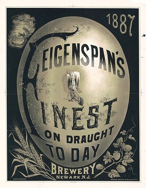 1887, Feigenspan's finest on draught today