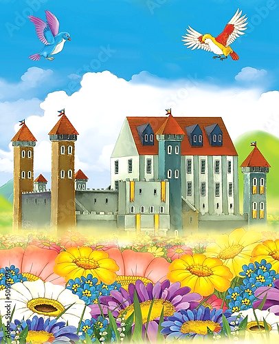 Замок в цветах