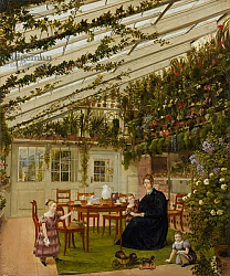Постер Гартнер Йоханн The Family of Mr. Westfal in the Conservatory, 1836 Постер Гартнер Йоханн The Family of Mr. Westfal in the Conservatory, 1836