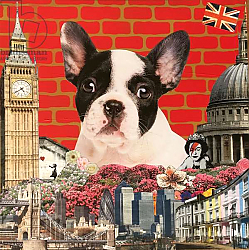 Постер Сторно Энн (совр) Hug my frenchie; 2015, Mixed media Постер Сторно Энн (совр) Hug my frenchie; 2015, Mixed media