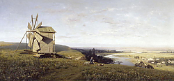 Постер Крестьянская девочка. 1876 Украинский пейзаж Постер Крестьянская девочка. 1876 Украинский пейзаж