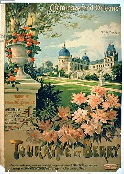 Advertisement for 'Touraine Et Berry', by Orleans Railway