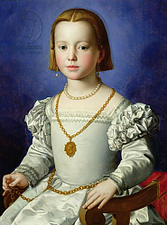 Постер Бронзино Анджело Portrait of Bia de' Medici, c.1542 Постер Бронзино Анджело Portrait of Bia de' Medici, c.1542