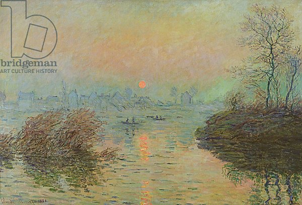 Sun Setting over the Seine at Lavacourt. Winter Effect, 1880