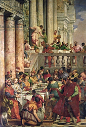 Постер Веронезе Паоло The Marriage Feast at Cana, detail of the left hand side, c.1562 Постер Веронезе Паоло The Marriage Feast at Cana, detail of the left hand side, c.1562