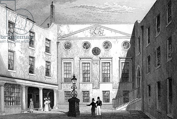 Apothecaries' Hall, Pilgrim St., Blackfriars, engraved by J. Hinchliff, 1831