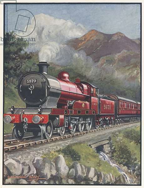 London Midland and Scottish Railway, Scotch Express climbing to Shap Summit, Locomotive 5979 