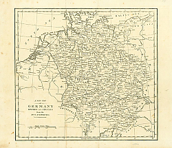 Постер Карта Германии, 19в.