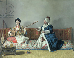 Постер Лиотар Жан Этьен Monsieur Levett and Mademoiselle Helene Glavany in Turkish Costumes Постер Лиотар Жан Этьен Monsieur Levett and Mademoiselle Helene Glavany in Turkish Costumes
