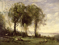 Постер Коро Жан (Jean-Baptiste Corot) The Goatherds of Castel Gandolfo, 1866 Постер Коро Жан (Jean-Baptiste Corot) The Goatherds of Castel Gandolfo, 1866