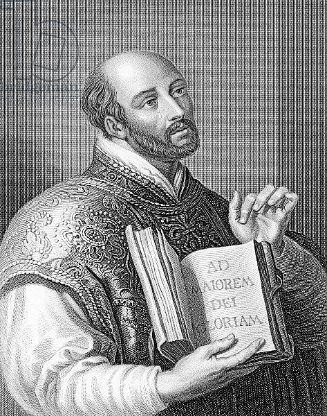 Ignatius Loyola, engraved by William Holl the younger, c.1830