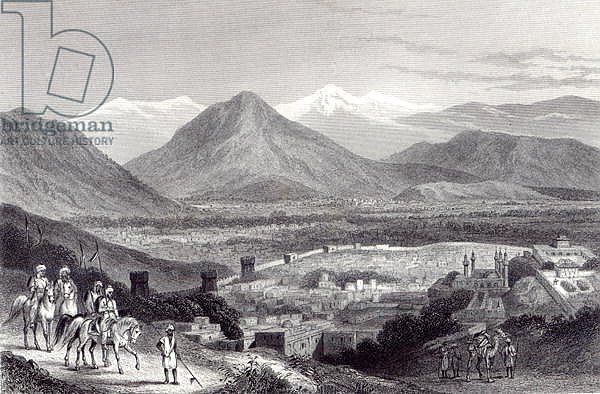 Cabul from the Bala Hissar, engraved by J. Stephenson, c.1870