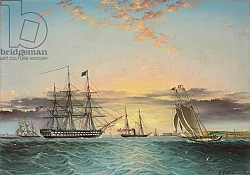 Постер Баттерсворт Джеймс The U.S.S. Ohio Under Tow in the Lower Bay, New York with a View of Fort Hamilton Постер Баттерсворт Джеймс The U.S.S. Ohio Under Tow in the Lower Bay, New York with a View of Fort Hamilton