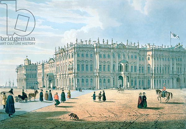 The Winter Palace as seen from Palace Passage, St. Petersburg, c.1840