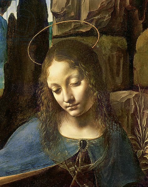 Detail of the Head of the Virgin, from The Virgin of the Rocks, c.1508