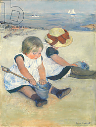 Постер Кассат Мэри (Cassatt Mary) Children Playing on the Beach, 1884 Постер Кассат Мэри (Cassatt Mary) Children Playing on the Beach, 1884