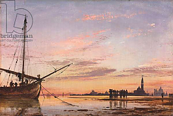 Постер Кук Эдвард View Across the Lagoon, Venice, Sunset, 1850 Постер Кук Эдвард View Across the Lagoon, Venice, Sunset, 1850