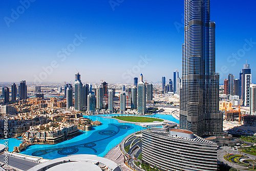 Дубай, вид на город