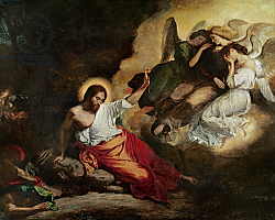 Постер Делакруа Эжен (Eugene Delacroix) Christ in the Garden of Olives, 1827 Постер Делакруа Эжен (Eugene Delacroix) Christ in the Garden of Olives, 1827