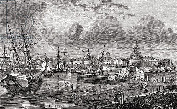 Saint Malo in the 18th century, from 'Histoire de la Revolution Francaise' by Louis Blanc