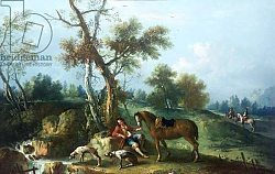 Постер Зуккарелли Франческо The Huntsman's Rest, 18th century Постер Зуккарелли Франческо The Huntsman's Rest, 18th century