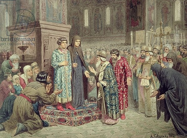 Council calling Michael F. Romanov to the Reign, 1880
