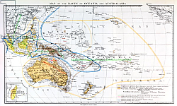 Постер Школа: Английская 19в. Map of the races of Oceania and Australasia, from 'The History of Mankind', 1896 Постер Школа: Английская 19в. Map of the races of Oceania and Australasia, from 'The History of Mankind', 1896