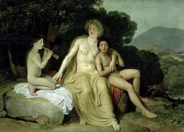 Apollo with Hyacinthus and Cyparissus Singing and Playing, 1831-34