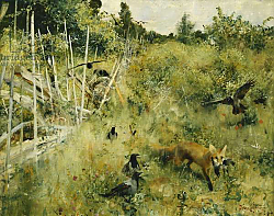 Постер Лильефорс Бруно A Fox Taking a Crow; Rav Och Krakor, 1884 Постер Лильефорс Бруно A Fox Taking a Crow; Rav Och Krakor, 1884