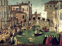 Постер Беллини Джованни The Miracle of the Cross on San Lorenzo Bridge, 1500 Постер Беллини Джованни The Miracle of the Cross on San Lorenzo Bridge, 1500