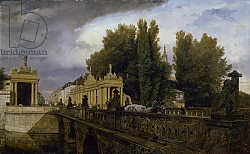 Постер Гартнер Эдуард The Konigsbrucke on Konigsstrasse, Berlin, 1835 Постер Гартнер Эдуард The Konigsbrucke on Konigsstrasse, Berlin, 1835