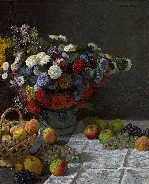 Still Life with Flowers and Fruit, 1869