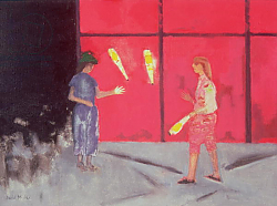 Постер Миши Давид (совр) Jugglers at the Beaubourg, 1975 Постер Миши Давид (совр) Jugglers at the Beaubourg, 1975