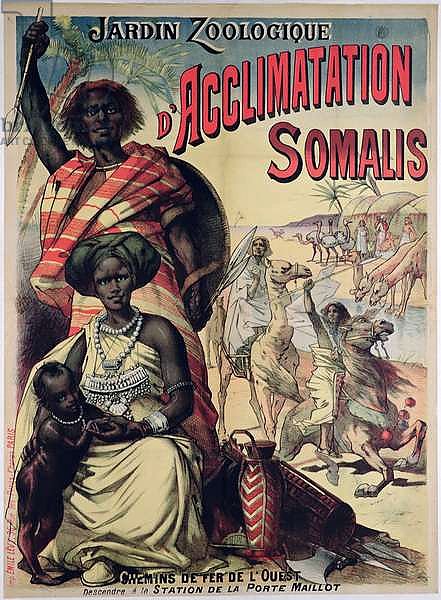 Poster advertising the Somalian park at the Jardin Zoologique, Paris