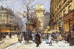 Постер Гальен Евген Figures on Le Boulevard St. Denis at Twilight, Постер Гальен Евген Figures on Le Boulevard St. Denis at Twilight,