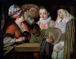 Постер Ватто Антуан (Antoine Watteau) Actors from the Theatre Francais, c.1714-15 Постер Ватто Антуан (Antoine Watteau) Actors from the Theatre Francais, c.1714-15
