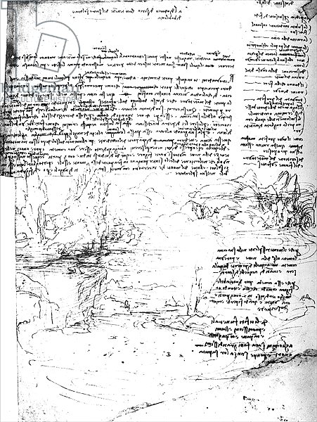 Fol.145v-a, page from Da Vinci's notebook