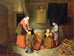 Постер Брекеленкам Квиринг A Kitchen Interior, 17th century Постер Брекеленкам Квиринг A Kitchen Interior, 17th century