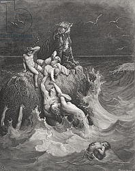 Постер Доре Гюстав The Deluge, illustration from Dore's 'The Holy Bible', engraved by Pannemaker, 1866 Постер Доре Гюстав The Deluge, illustration from Dore's 'The Holy Bible', engraved by Pannemaker, 1866